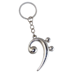 CHAVEIRO CLAVE DE FÃ CROMADO