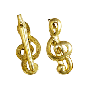 PRENDEDOR DE PARTITURA CLIPETS CLAVE DE SOL DOURADO